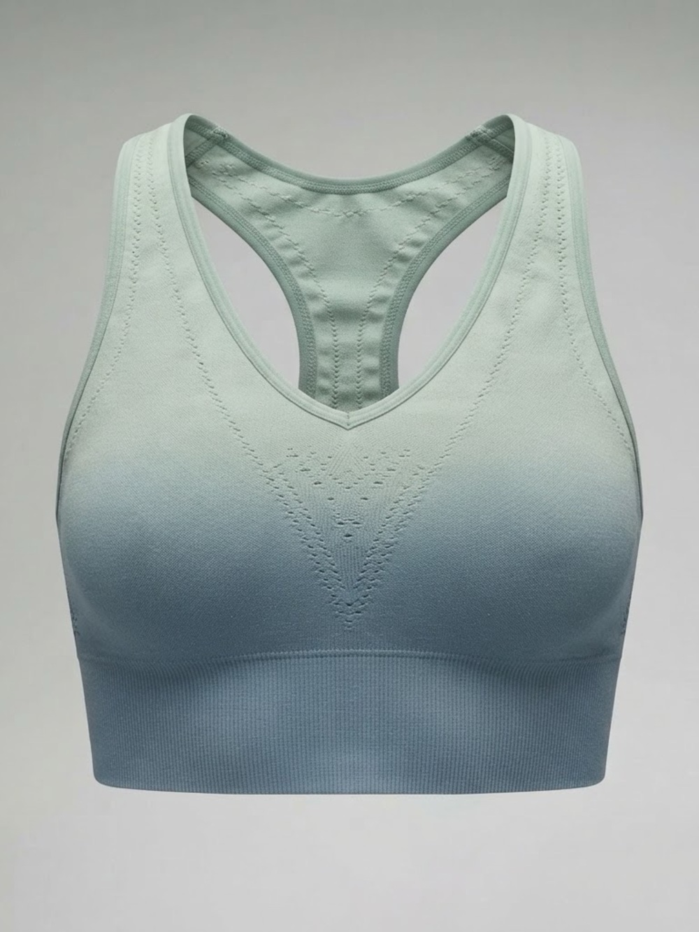 Victoria's Secret PINK Ombre Seamless Sports Bra Green Blue Medium M